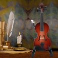 thumbnail image 4 of Festival Decoration: Wooden Model Replica, Elegant Home Decor With Mini Musical Instrument, 4 of 8