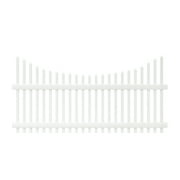 Outdoor Essentials Chatham 4 ft. x 8 ft. White Vinyl Scalloped Picket Fence Panel