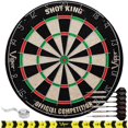 thumbnail image 1 of Juego de dardos Viper Shot King con punta de acero con 6 dardos, color negro, 1 of 9