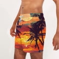 thumbnail image 5 of Odeerbi Mens Swim Trunks Hawaiian Tropical Print Bord Shorts Summer Beach Swimming Trunks Loose Beach Shorts with Pocket Swimming Pants Yellow, 5 of 6