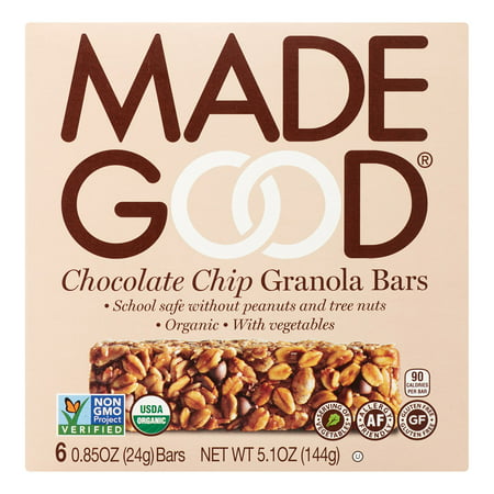 Made Good Granola Bar, Chocolate Chip, 5 Oz, 6 Ct (Best Vegan Granola Bars)