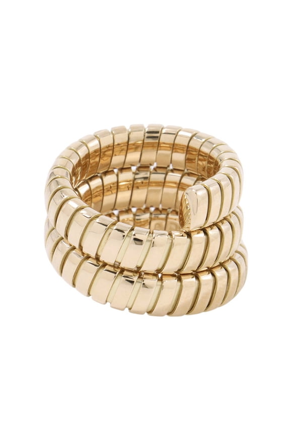 Pre-Owned BVLGARI Tubogas Ring, 18K Yellow Gold, Size Approx.