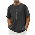 thumbnail image 2 of UVEASISHA Christian T Shirts for Men Short Sleeve Crewneck Pullover Fashion Cross Printed Graphic Tees Spring Summer Casual Workout Shirt Gray L, 2 of 5