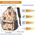 thumbnail image 3 of Pug and Donuts Pink Pattern 17" School Backpacks for Teens,Waterproof Oxford Fabric,S-Shape Padded Straps for School,Travel,Hiking,Camping, 3 of 6
