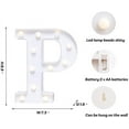 thumbnail image 3 of Dalrosia LED Letters Lights Sign, 26 Alphabet Light Up Letters White Led Letters for Bar Party Birthday Home Wedding Décor, 3 of 7