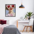 thumbnail image 3 of Stupell Industries Art Deco Romantic Red Heart Glasses Black Floating Frame Canvas Art, 17 x 21, by The Prints Vibe, 3 of 8