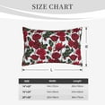 thumbnail image 3 of Plush Throw Pillow Covers, Bouquet Rose Flowers Pillow Cases with Invisible Zipper, Breathable Microfiber Pillow Cases Standard Size for Sleeping Bedroom Sofa Living Room 14x20, 3 of 5