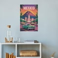 thumbnail image 4 of Monterrey Retro City Travel Poster with Sunset Mountains And Palm-lined Streets Print Poster, 4 of 8