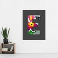 thumbnail image 2 of Letter E Abstract Flower Grey Decorative Graffiti Mural Alphabet Initial Stencil Extra Large XL Wall Art Poster Print, 2 of 3