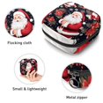 thumbnail image 3 of Santa Claus Small Bag Sanitary Napkin Bag Mini Pouch for Purse Small Storage Bag Pouch Case, Made of Velvet, Sponge, Oxford Fabric, 4.7x6.6x6.6 in, 3 of 6