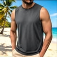thumbnail image 2 of Lopecy-Sta Tank Tops for Men Crew Neck Solid Loose Fit Sleeveless Soft Breathable Summer Beach Daily Casual Muscle Vest, 2 of 5