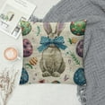 thumbnail image 2 of Easter Pillow Covers Set of Easter Bunny Eggs Floral Rabbit Pillows Decorative Throw Pillows Cushion Case Farmhouse Decor for Couch Sofa, 2 of 5