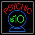 thumbnail image 1 of Red Psychic Blue Crystal Globe And White Border LED Neon Sign 24" Tall x 24" Wide - inches Black Square Cut Acrylic Backing, with Dimmer - Bright and Premium built indoor LED Neon Sign for Storefront., 1 of 7