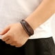 thumbnail image 3 of Pulsera de cuero tejida a mano para hombre, pulsera de cuero de moda europea y americana, joyería con hebilla de aleación para hombre, 3 of 6