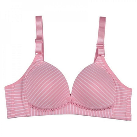 

[Big Clear!]Breastfeeding Underwear Women Stripes Flower Lace Maternity Nursing Bra Wire Free Seamless Front Closure Clothing