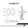 thumbnail image 6 of Hoop Earrings for Women Sterling Silver Clear Cubic Zirconia Ginger Lyne Collection, 6 of 6