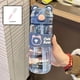 thumbnail image 1 of Botella de agua con pajita de plástico para niños de 650ml, botella de agua con pajita y correa de transporte, portátil para acampar al aire libre, herramientas para beber, 1 of 5