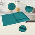 thumbnail image 4 of Unique Bargains Dish Drying Mat Fits Under Dish Rack for Kitchen Counter Green, 4 of 6