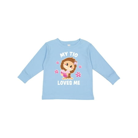 

Inktastic My Tio Loves Me with Bigfoot Girls Long Sleeve Toddler T-Shirt