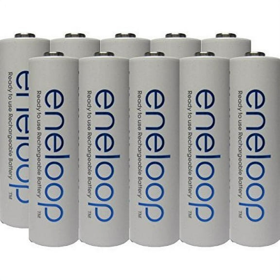 10 Pack Panasonic Eneloop 4th Generation AA NiMH Pre-charged 2100 Times Rechargeable Batteries   Free Battery Holder