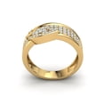 thumbnail image 3 of Natural 1carat Round Cut Diamond Prong Women's 3Row Fancy Wedding Band Ring Bridal Anniversary Solid 14K Gold GH SI2, 3 of 3