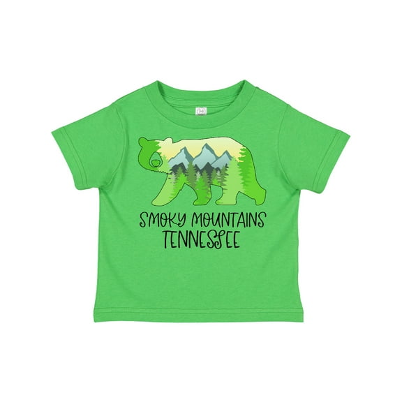 Inktastic Smoky Mountains, Tennessee Mountains and Bear Shape Boys or Girls Toddler T-Shirt