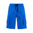 thumbnail image 6 of XDZJLR Big And Tall Mens Shorts Cargo Casual Shorts With Pockets And Drawstring Solid Color Versatile Hiking Shorts Blue 3Xl, 6 of 7