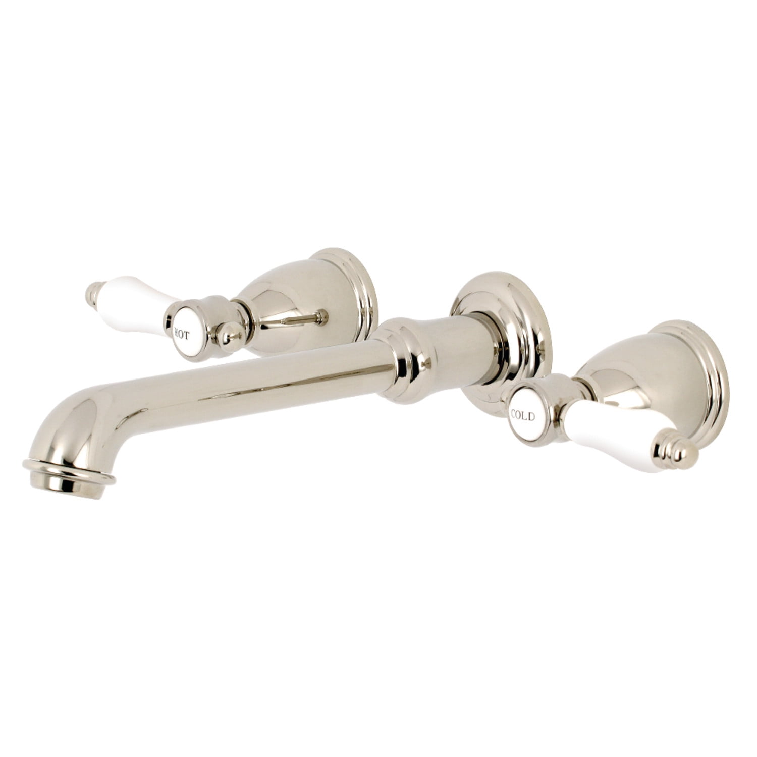Kingston Brass KS7126BPL 8Inch Center Wall Mount Bathroom Faucet