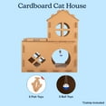 thumbnail image 4 of PETMAKER Thick and Durable Cardboard Cat House with Scratching Pads, Toys, and Catnip, 4 of 11