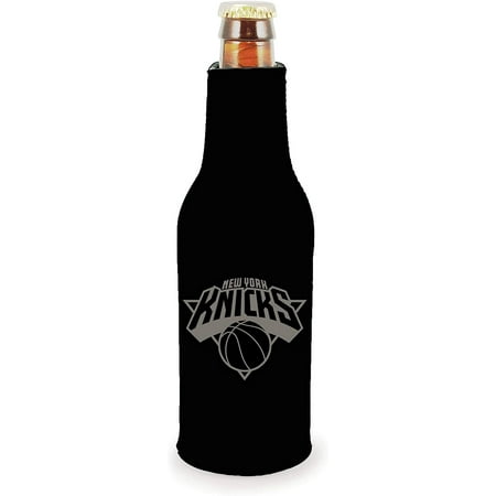 

New York Knicks 2-Pack Tonal Black Design Zipper Bottle Neoprene Beverage Insulator Holder Basketball