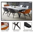 thumbnail image 2 of Table à Manger 70,8 Pouces avec Plateau en Pierre Frittée, Table à Manger en Marbre, Table de Cuisine Moderne pour Salon, Salle à Manger, Maison et Bureau, Table Blanche, 2 of 7