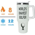 thumbnail image 5 of 40 oz Unique Golf Gifts Tumbler with Handle Straw Lid 40oz Golf Lover Gift for Men Women Double Stainless Steel Insulated Golf Cups Travel Coffee Mug Golf Water Bottles, 5 of 6