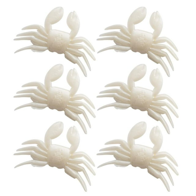 6 UNIDS Señuelos Artificiales Shamjiam Cangrejo Suave Camarones Cebo Blanco