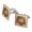 Silver, variant on Christmas Holiday Boot Wreath Cowboy Horshoes Western Square Cufflink Set - Silver or Gold