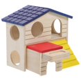 thumbnail image 2 of Wood Hamster Castle Hideout Toy for Small Pets and Resting Place 10.5x10.5x9.5 Inches, 2 of 5