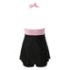 thumbnail image 4 of Gibobby Conjunto de traje de baño de bikini Trajes de baño Tankini de dos piezas para mujer con pantalones cortos Halter con cuello en V Trajes de baño F(Rosa,G), 4 of 5