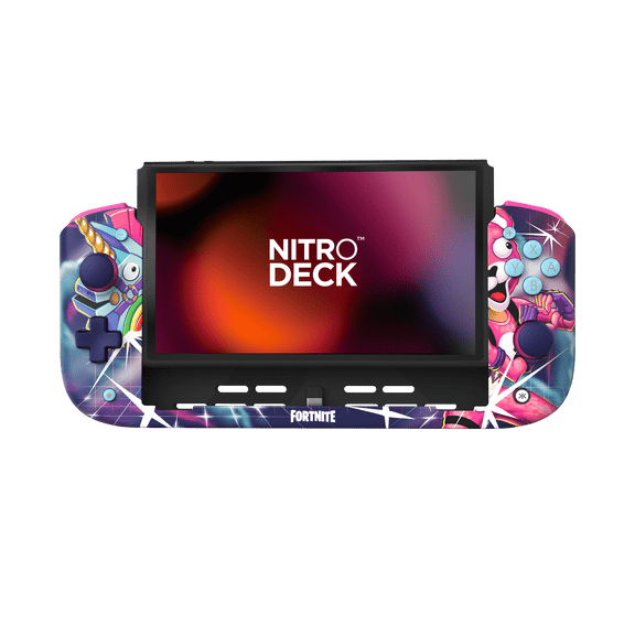 CRKD Nitro Deck - Professional Handheld Deck with Zero Stick Drift for Nintendo Switch and Switch OLED (Fortnite Cuddle Team Leader Ed)