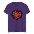 thumbnail image 4 of T-shirt Femme Saint-Valentin 2026 Mode Manches Courtes Col Rond Cœur Graphique, 4 of 4