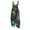 Army Green, variant on Women's Vintage Cotton Linen Overalls with Christmas Print - Casual Loose Jumpsuit with Shoulder Straps & Pockets, Army Green, Size L