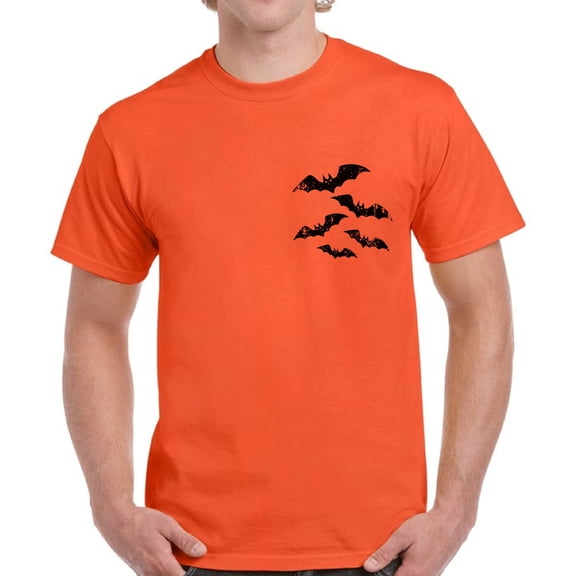 Black Bats Top Halloween Gift Shirt for Men - S M L XL 2XL 3XL 4XL 5XL Happy Halloween Graphic Tee - Funny Scary Holiday Tee T-Shirt Mens