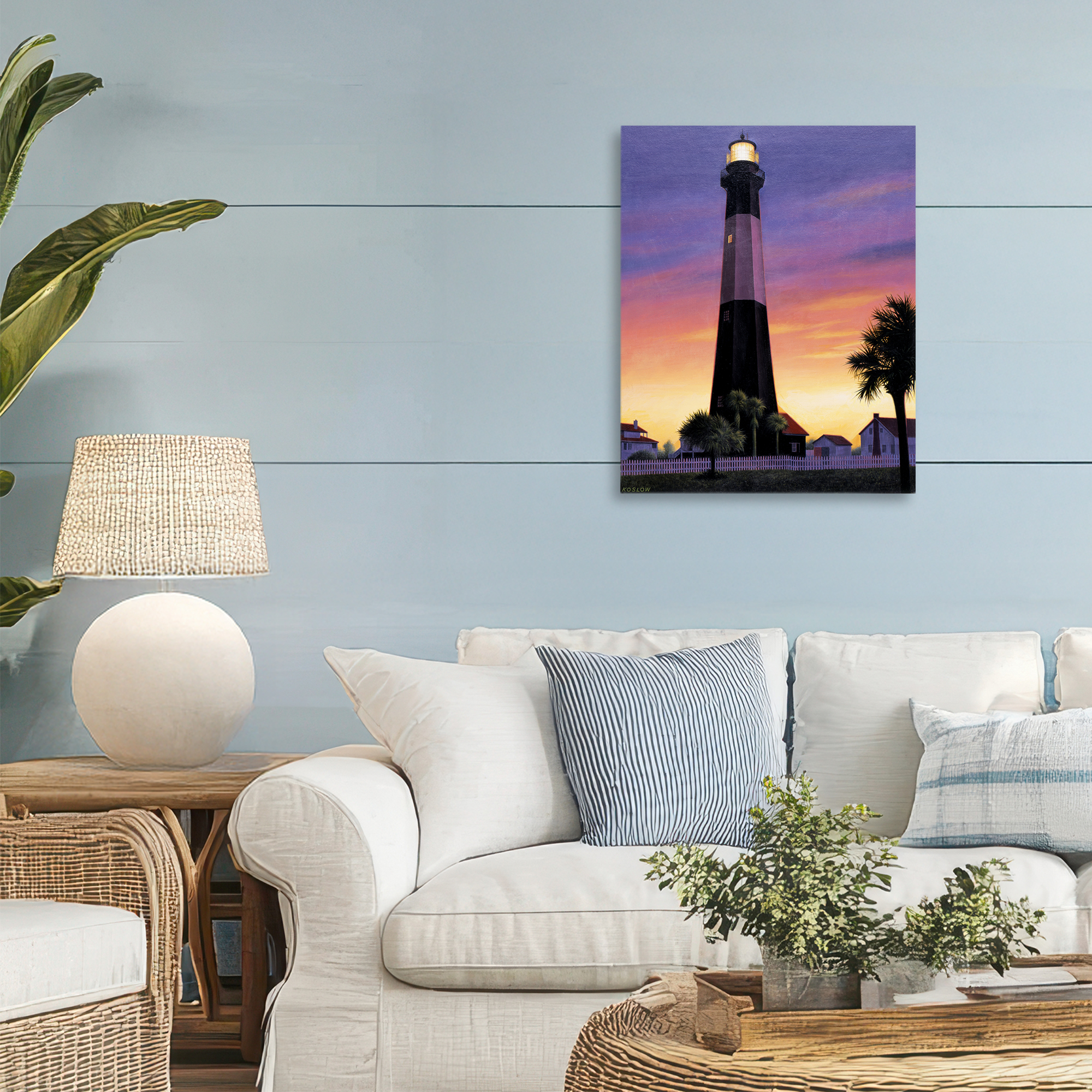 Georgia Tybee Island Lighthouse Canvas Wall Art, design by Wind River Studios