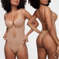 thumbnail image 3 of Sveltors Women's Sexy Thong Shapewear Bodysuit Tummy Control Plunge Backless Piece Body Shaper Bra Plus Size, 3 of 8
