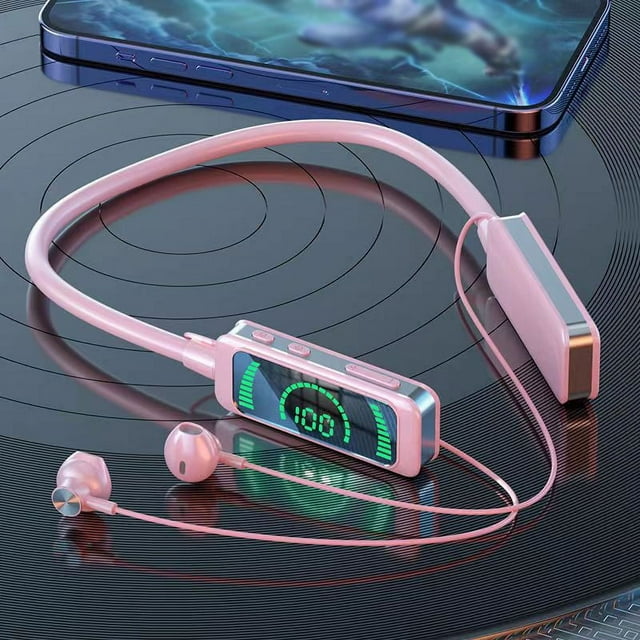 Xihbxyly Compras En Línea Auriculares Deportivos con Banda para Cuello y Bluetooth con Pantalla Digital de Alta Fidelidad
