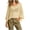 Beige, variant on Women's Cutout Boatneck Crochet Tops Loose Fit Knitted Elbow Sleeve Casual Tee Sexy Trendy Beach Summer Outfits for 2026