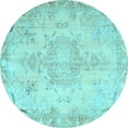thumbnail image 1 of Ahgly Company Indoor Round Persian Light Blue Traditional Area Rugs, 7' Round, 1 of 4