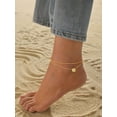 thumbnail image 4 of KeyStyle Birthstone Anklets for Women Gold Plated Adjustable Anklets Bracelets for Summer Beach Pool Parties, Mother's Day Jewelry Valentine's Day Gift for Wife, 4 of 11