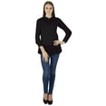 thumbnail image 2 of Top en Coton Femmes Boho Porter des Vêtements d'Été Tunique Décontractée, 2 of 4