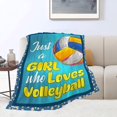 thumbnail image 3 of Just A Girl Who Loves Volleyball Blanket Soft Warm Cozy Sport Throw Blankets for Boys Girls Fuzzy Plush Blanket Fleece Lightweight Flannel Kid Adults Gift for Bed Couch Sofa 50"x40", 3 of 6