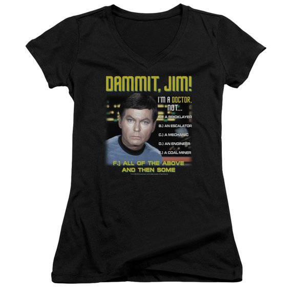 Star Trek All Of The Above Junior Women's V-Neck T-Shirt Black