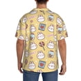 thumbnail image 5 of Wukai Rabbit And Candy Men's Casual Short-Sleeve Button Down Shirt - Lightweight Summer Dress Shirt for Daily Wear-Small, 5 of 7